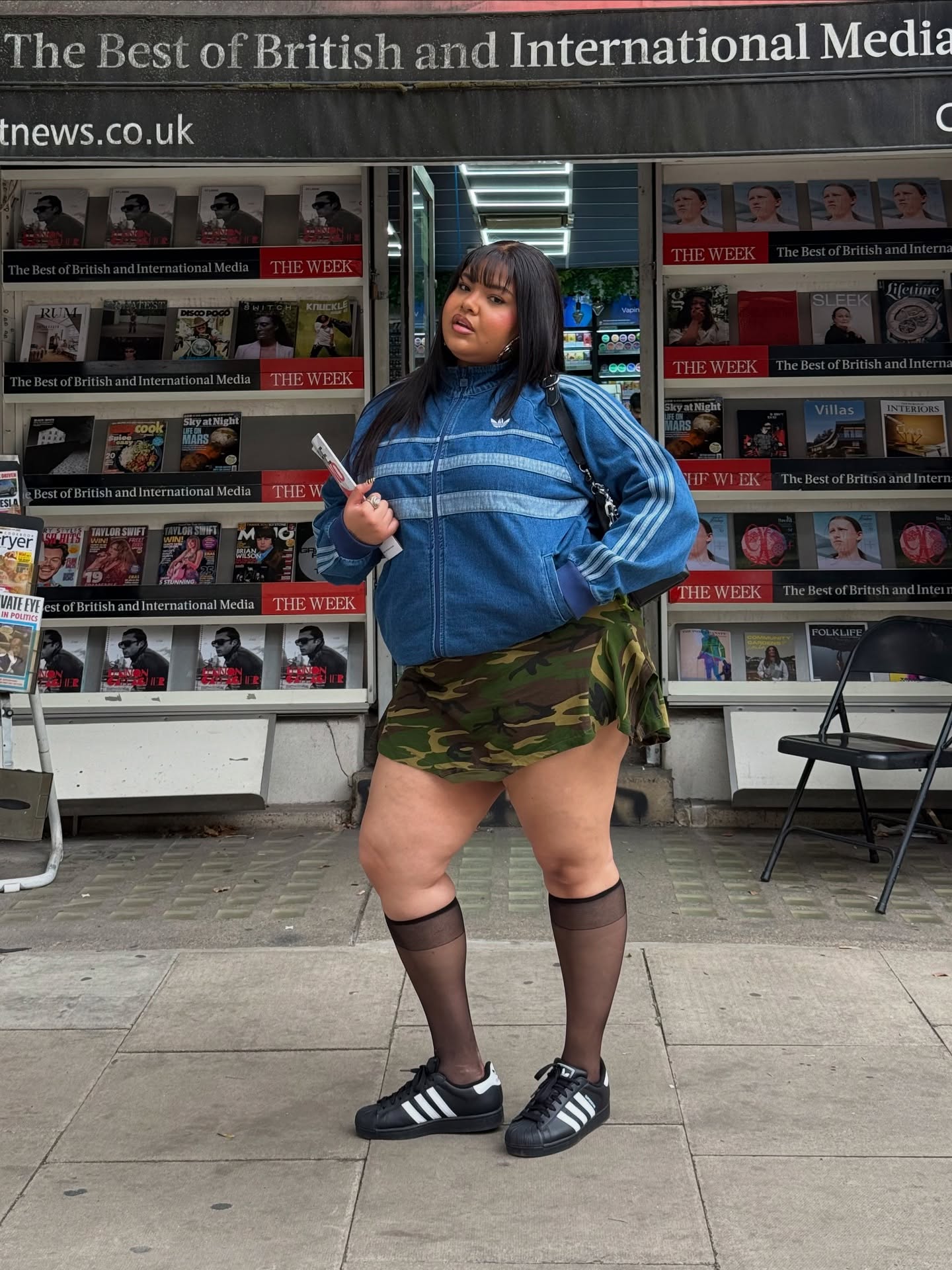 Alessia Affogatto wears adidas Superstar trainers