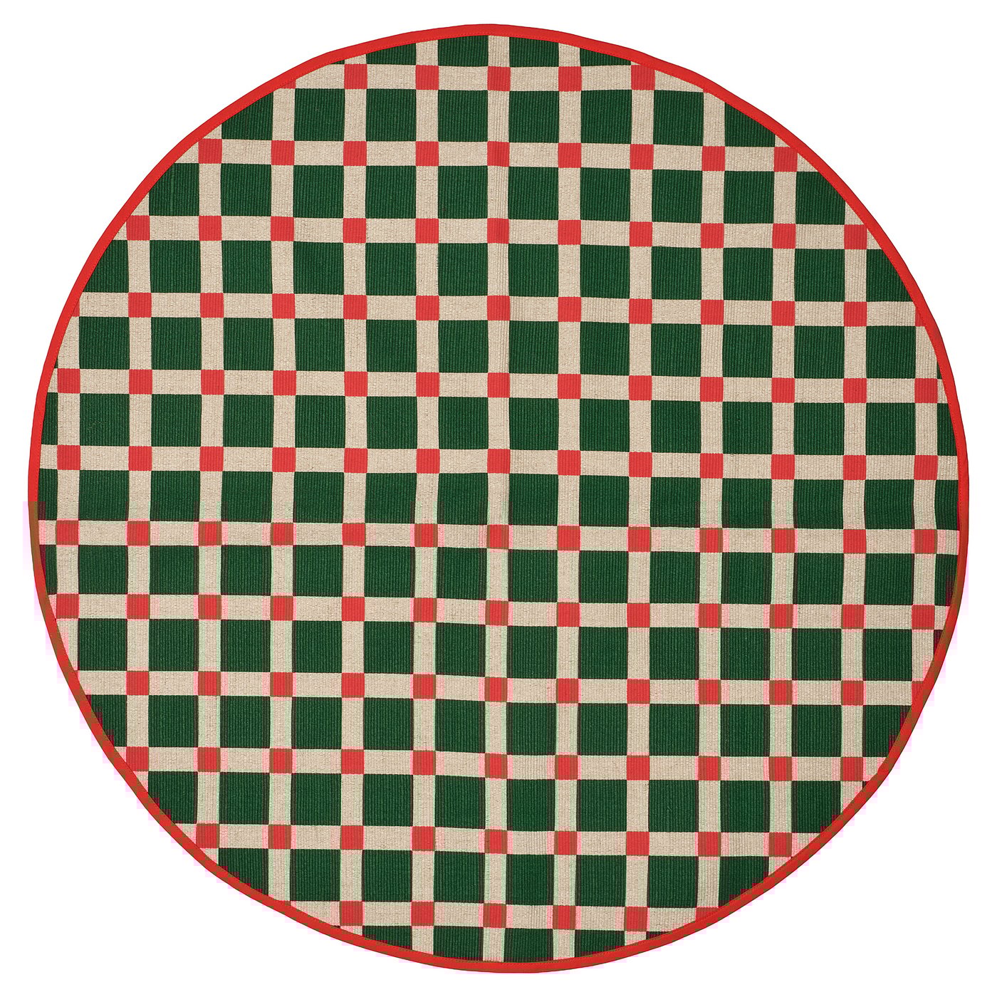 Vinterfint Christmas Tree Mat - Check Pattern Multicolour 100 Cm