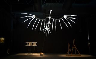 A majestic light sculpture by Adel Abidin hung over proceedings at the back of the Hangar
