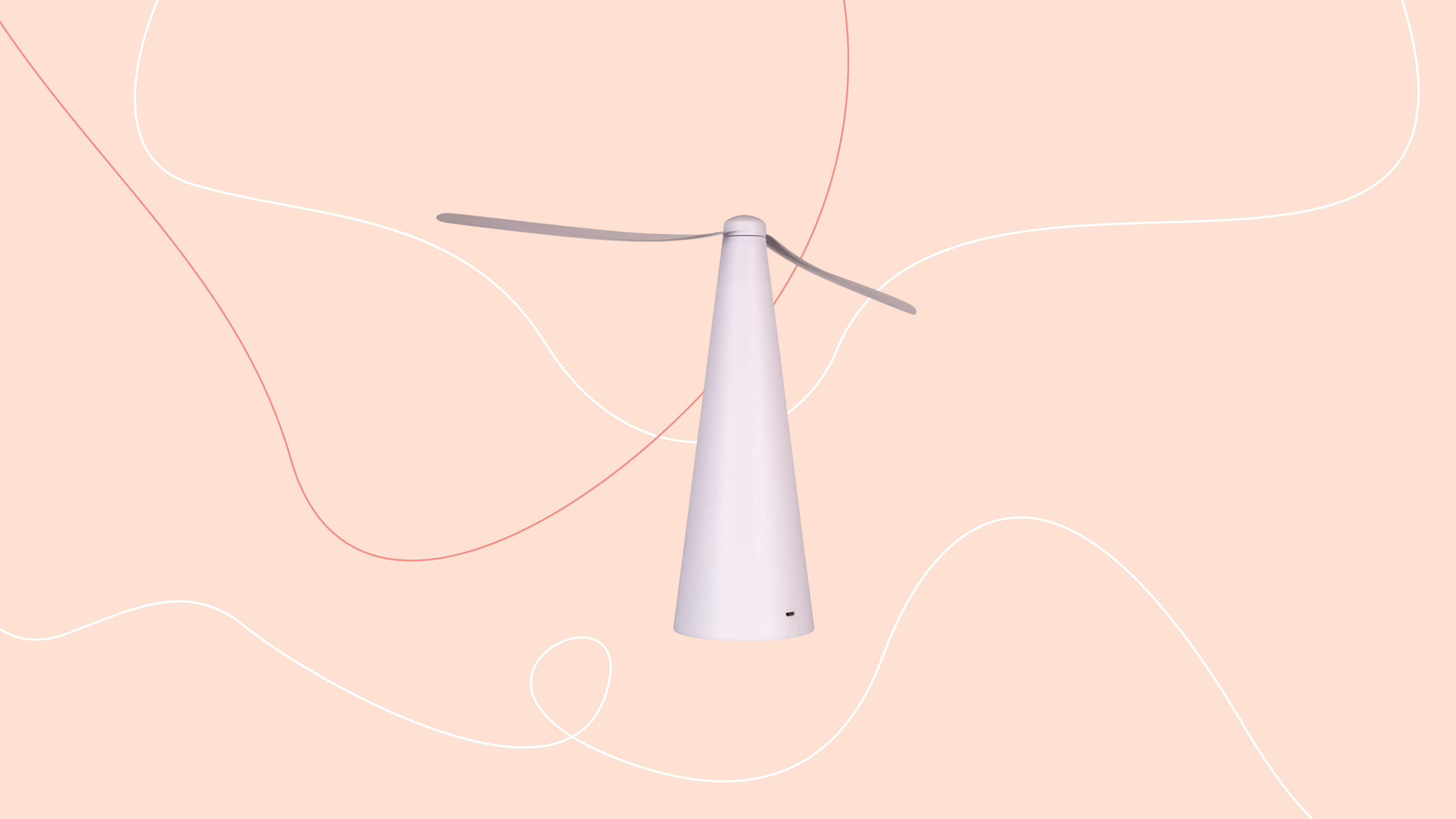 zero in fly fan on a pink graphic background