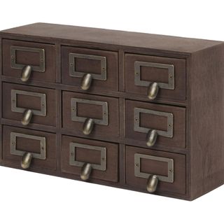 Kate and Laurel Apothecary Wood Desk Drawer Set