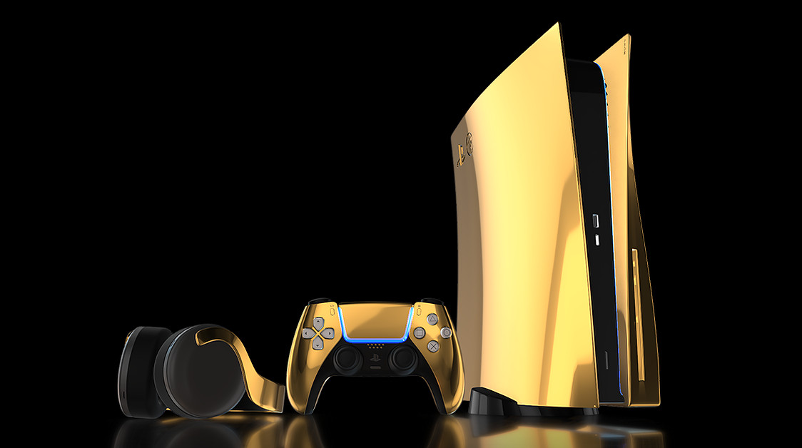 Luxurious gold-plated PS5 with 24 carat controllers is bought by r  for £8,000