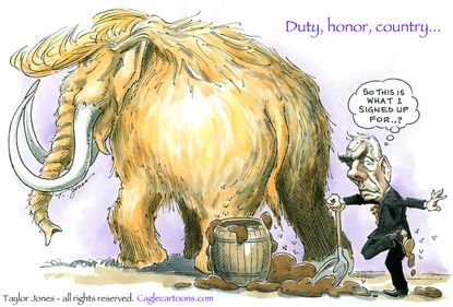 Political cartoon U.S. GOP John Kelly Trump