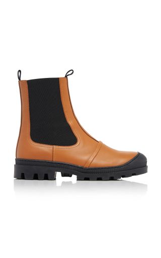 Loewe, Rubber-Paneled Leather Chelsea Boots