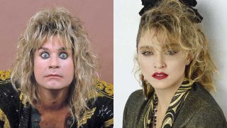 Studio headshots of Ozzy Osbourne and Madonna