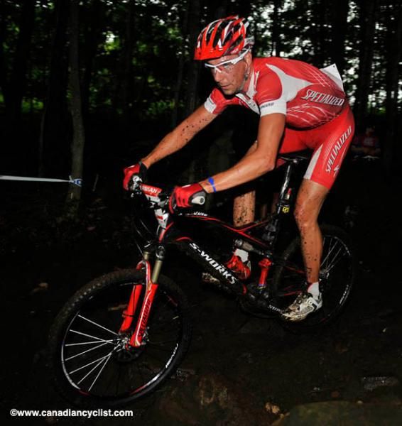 Todd Wells on the single track.