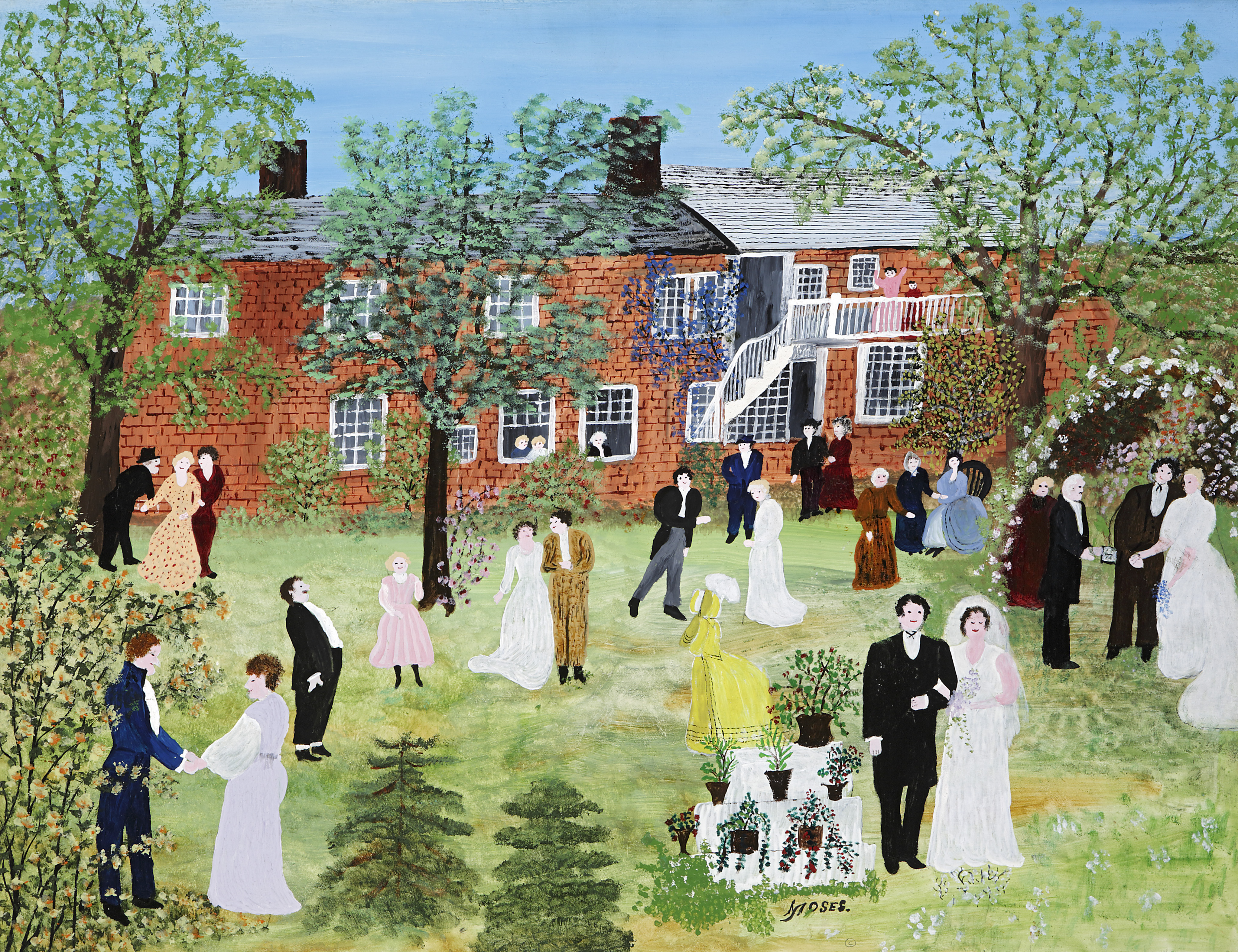 Grandma Moses, &#039;A Country Wedding,&#039; 1951, oil on pressed wood