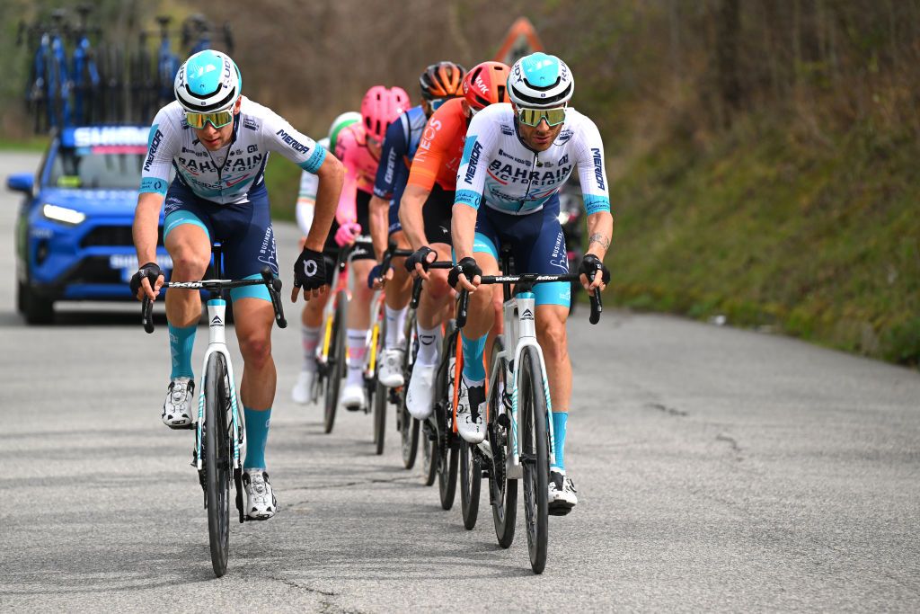 Breakaway included Bahrain Victorious duo of Antonio Tiberi and Damiano Caruso