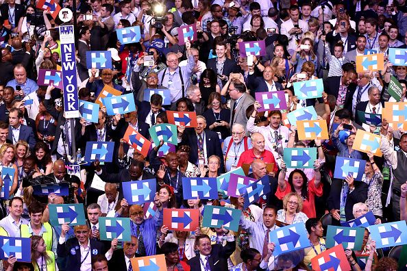 A day at the Democratic National Convention. 