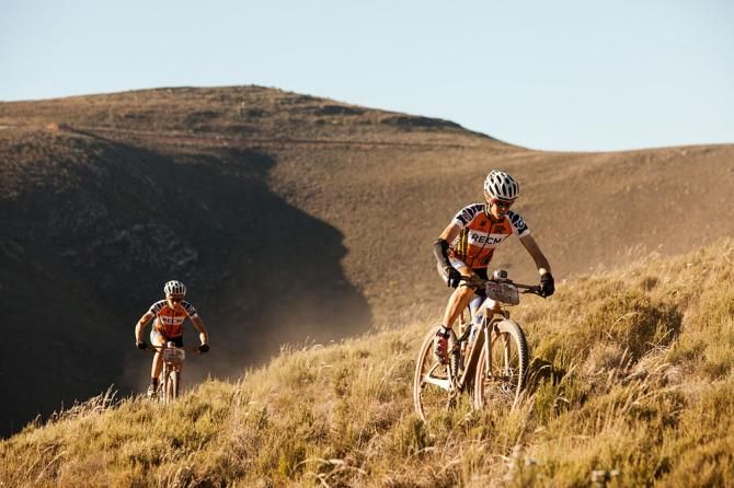 Ariane Kleinhans (R) and Annika Langvad (L)