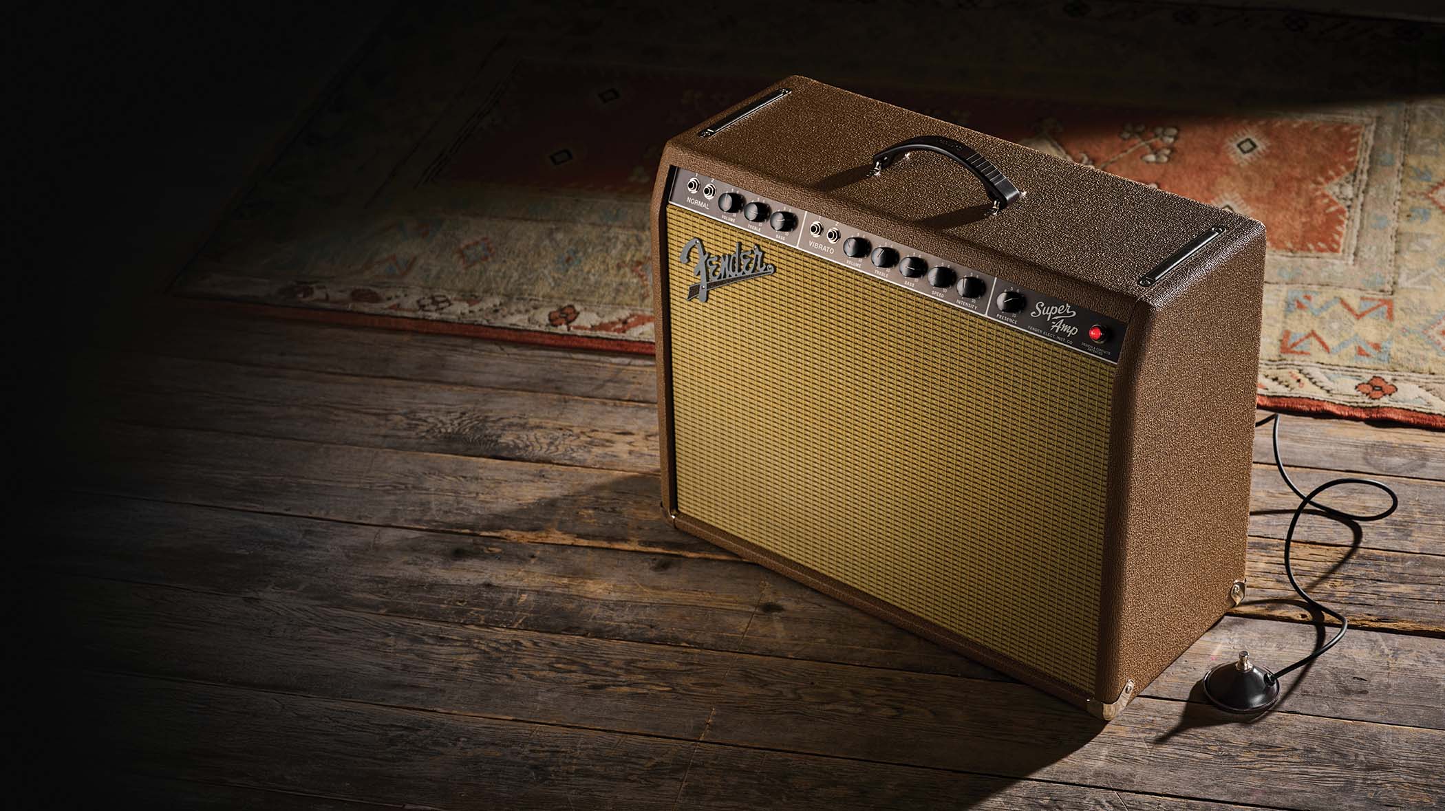 The Fender '62 Super: The brown-panel period introduced a player-friendly, front-facing control panel for the first time on a Fender amp. The distinctive coloring was used for the range with the warmest, brownest tones