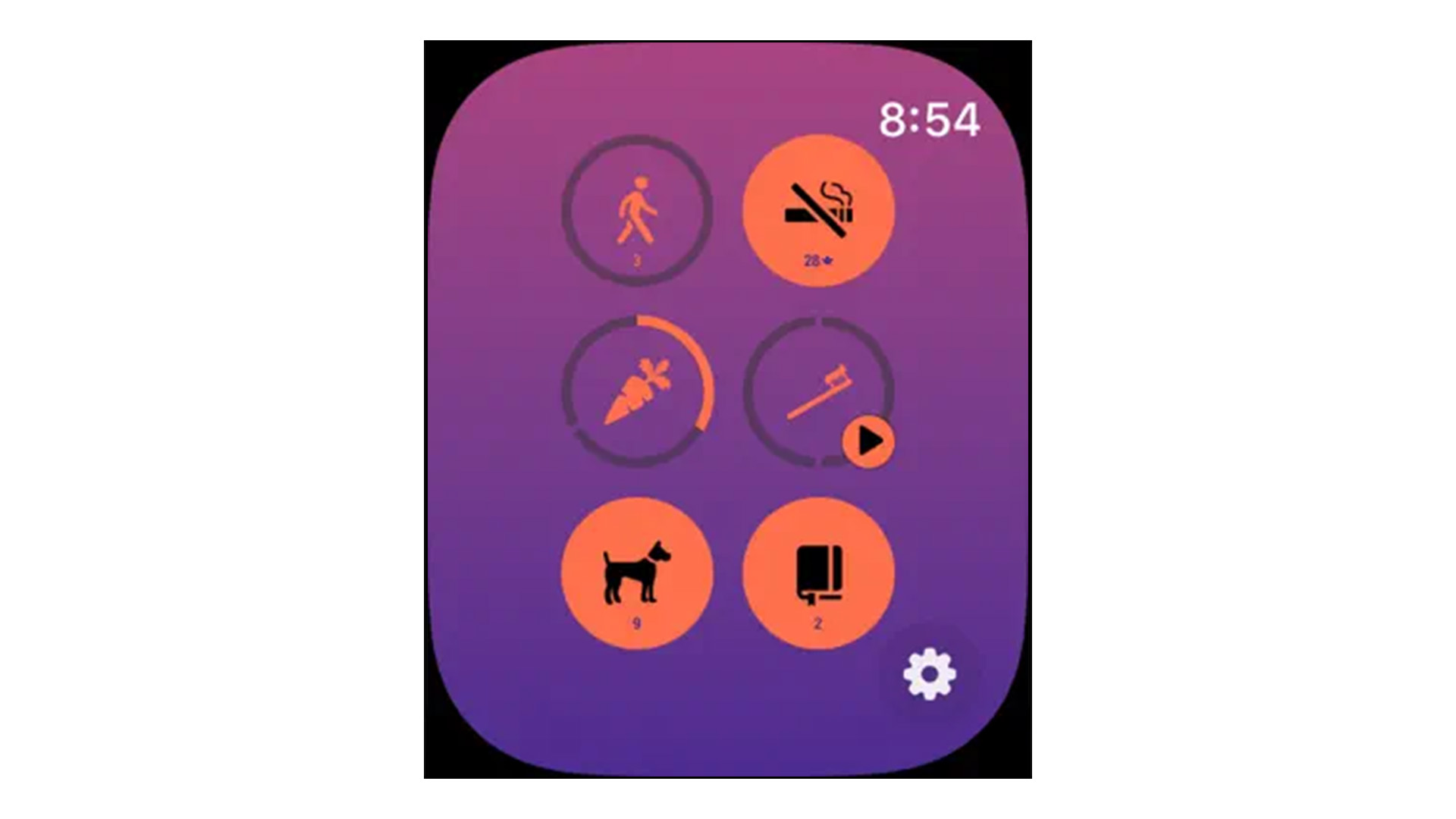 Strekas screenshot on Apple Watch