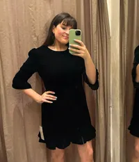 Nobody's Child  Black Velvet Fleur Mini Dress