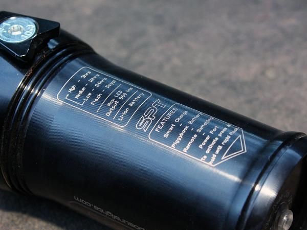 Laser etching on the aluminum body outlines run times and basic button functionality