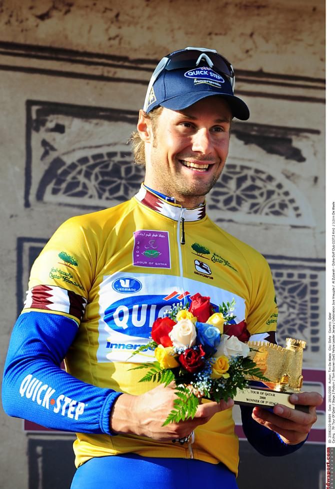 Race leader Tom Boonen in the 2008 Tour of Qatar