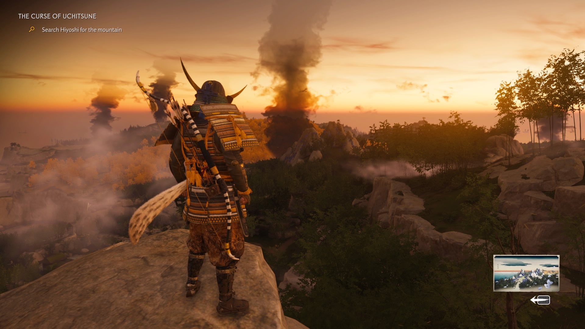 ghost of tsushima map hiyoshi mountain