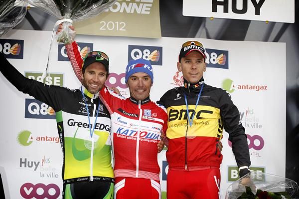 Podium: Michael Albasini (Greenedge Cycling Team), Joaquim Rodriguez Oliver (Team Katusha - Katuscha) and Philippe Gilbert (BMC Racing Team)