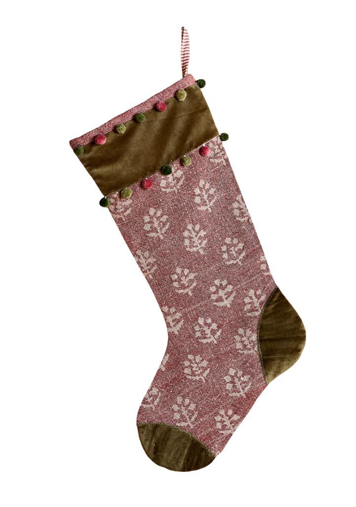 Pink Christmas stocking