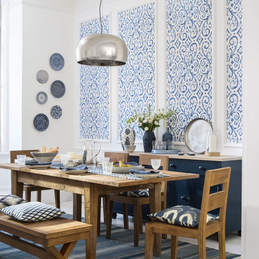 20 dining room wallpaper ideas to add colour and pattern Ideal Home