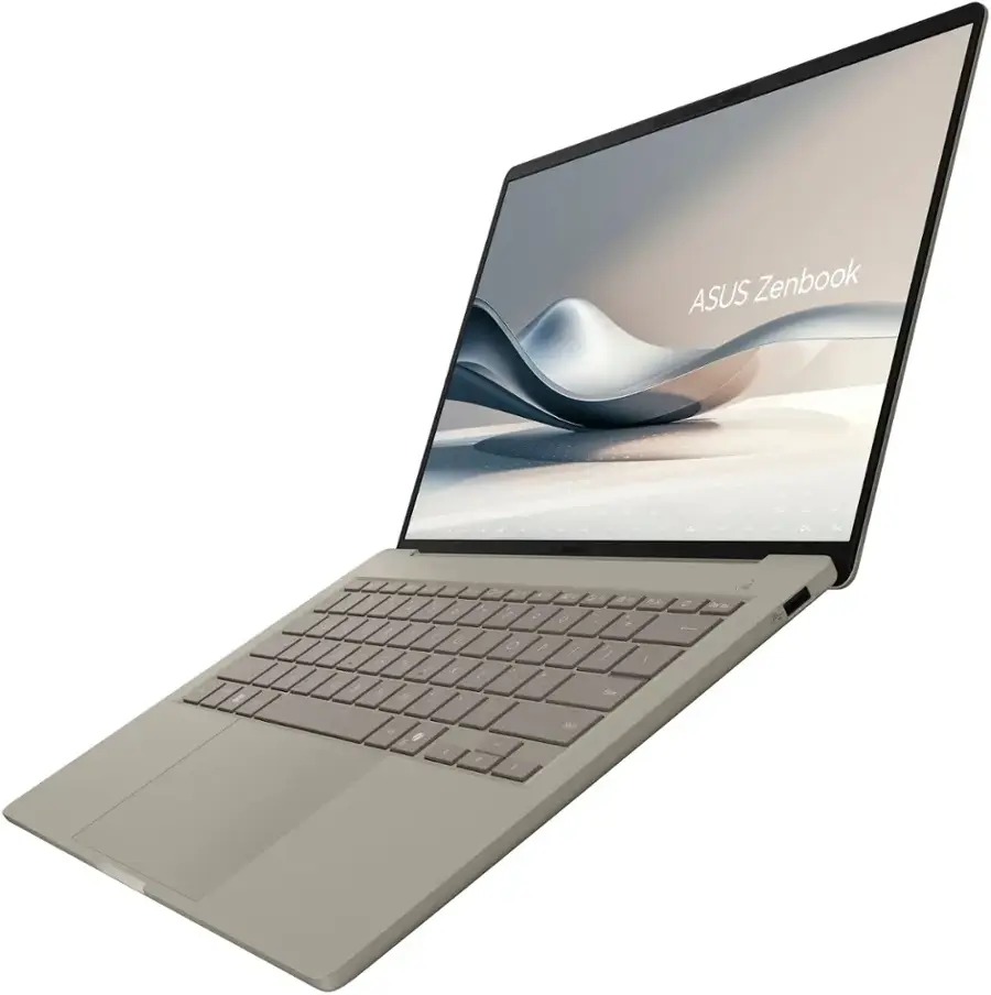 2025 ASUS Zenbook A14 in beige with Snapdragon X Plus