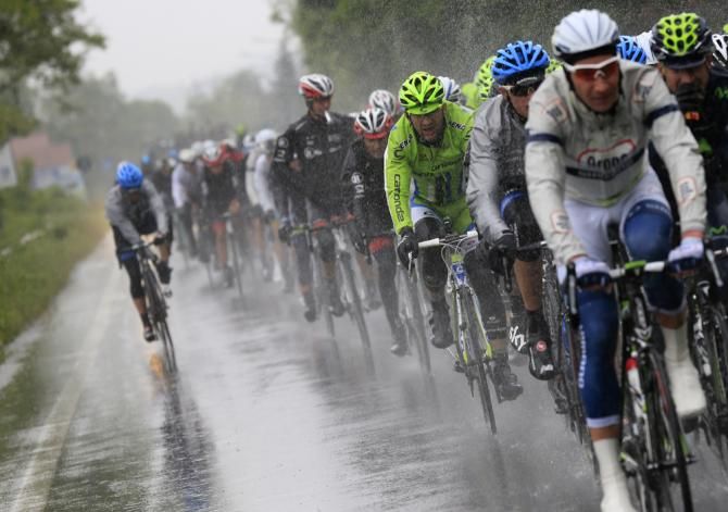 Heavy rain played was a factor on stage 14