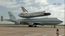 Endeavour Takes Off Atop Shuttle Carrier Aircraft
