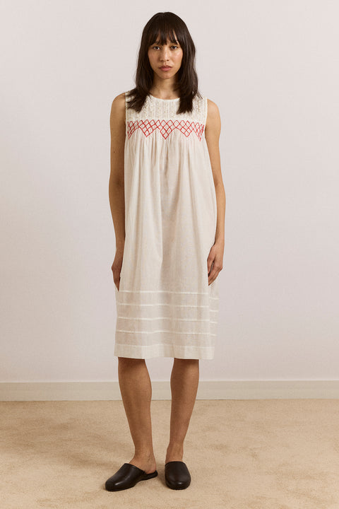 Ambrose Midi Night Dress - White