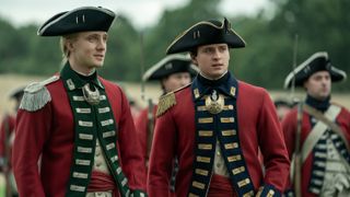 William Ransom and Sandy Hammond in uniform in Outlander season 7 episode 7