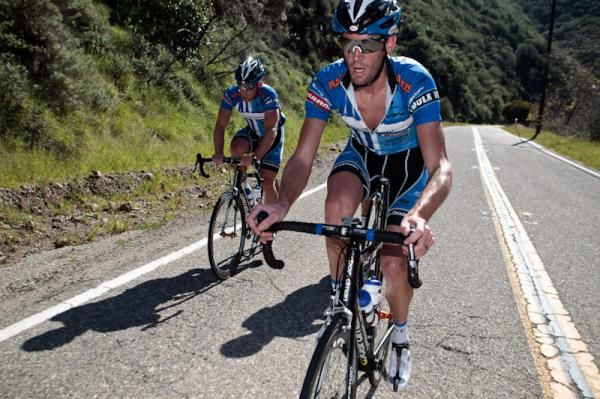 Rory Sutherland launches an attack when the group gets to the big climb.