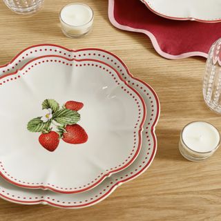 Aquazzura Casa Cherry Blossom Ceramic Set of Two Dinner Plates