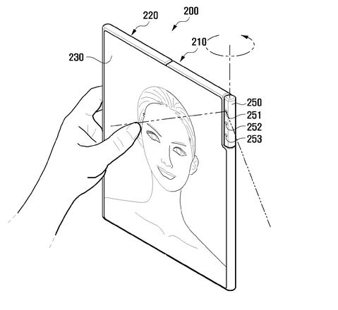 Samsung Foldable Phone Rotating Camera Patent