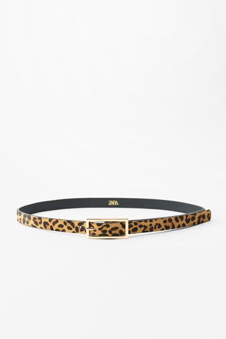 Animal Print Fine Leather Belt