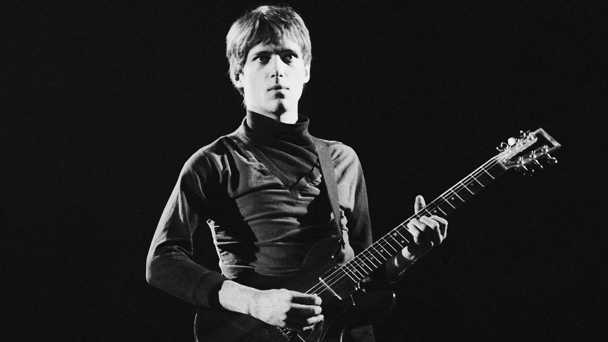 Guitarist Richard Lloyd performing with American rock group, Television, on one of their two nights at the Hammersmith Odeon, London, 28th-29th May1977.