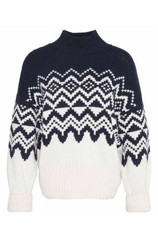 Gwyn Fair Isle Cotton & Wool Blend Sweater