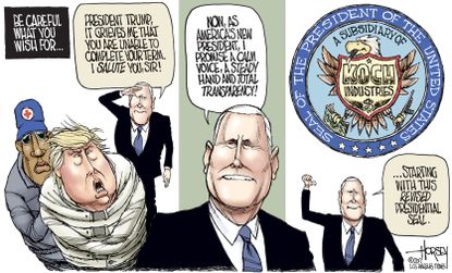 Political cartoon U.S. Mike Pence Koch brothers