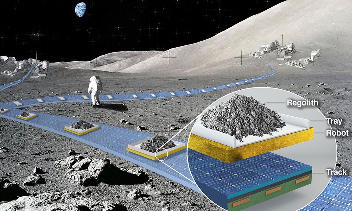 An artist&#039;s depiction of FLOAT (Flexible Levitation on a Track), one of the 2021 recipients of funding from NASA&#039;s Innovative Advanced Concepts program.