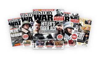 History of War magazine issues in a fan shape