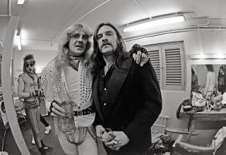 Metal knights in black and white: Biff Byford and Lemmy. Saxon and Motörhead hit it off right from their first meeting