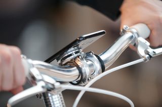 IMStick magnetic phone mounted to a bike