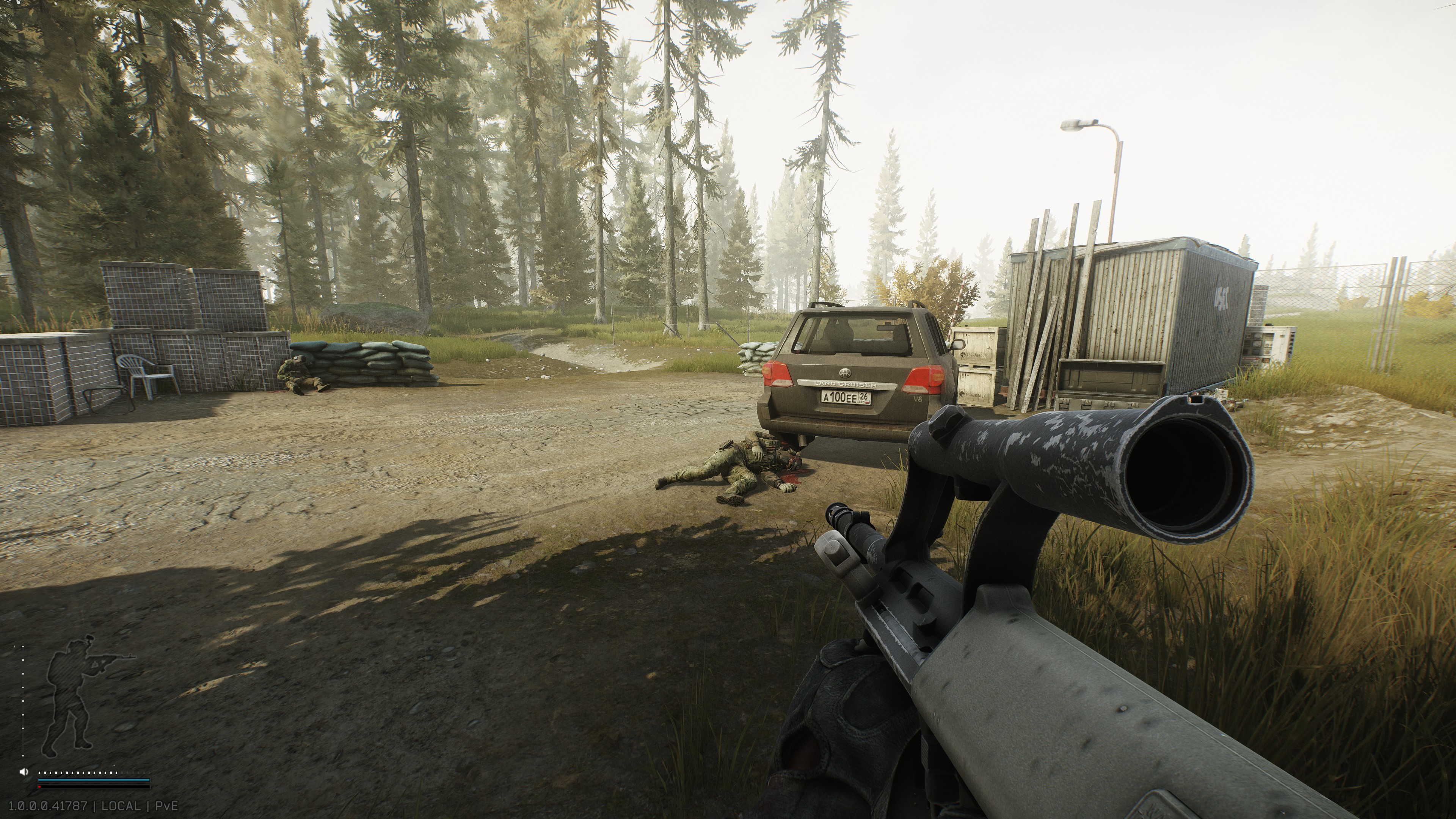 A player looks out over their surroundings in Escape from Tarkov.
