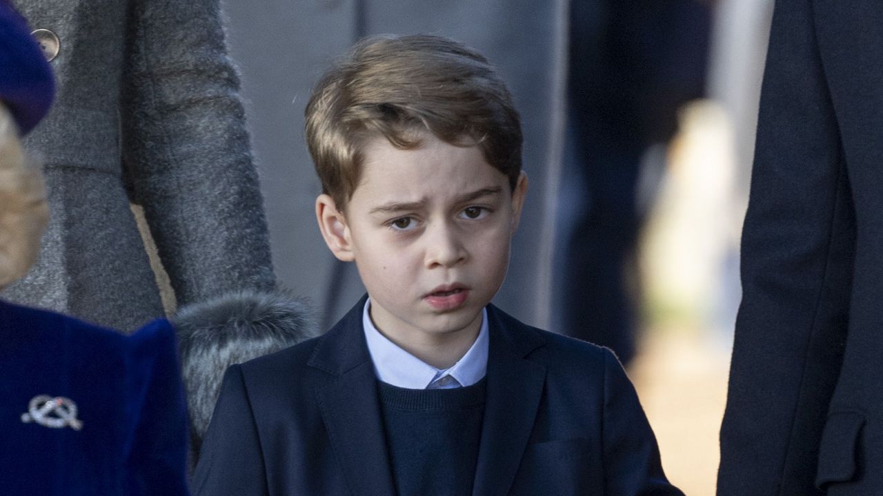 kings lynn, england december 25 prince george of cambridge attends the christmas day church service at church of st mary magdalene on the sandringham estate on december 25, 2019 in kings lynn, united kingdom photo by mark cuthbertuk press via getty images