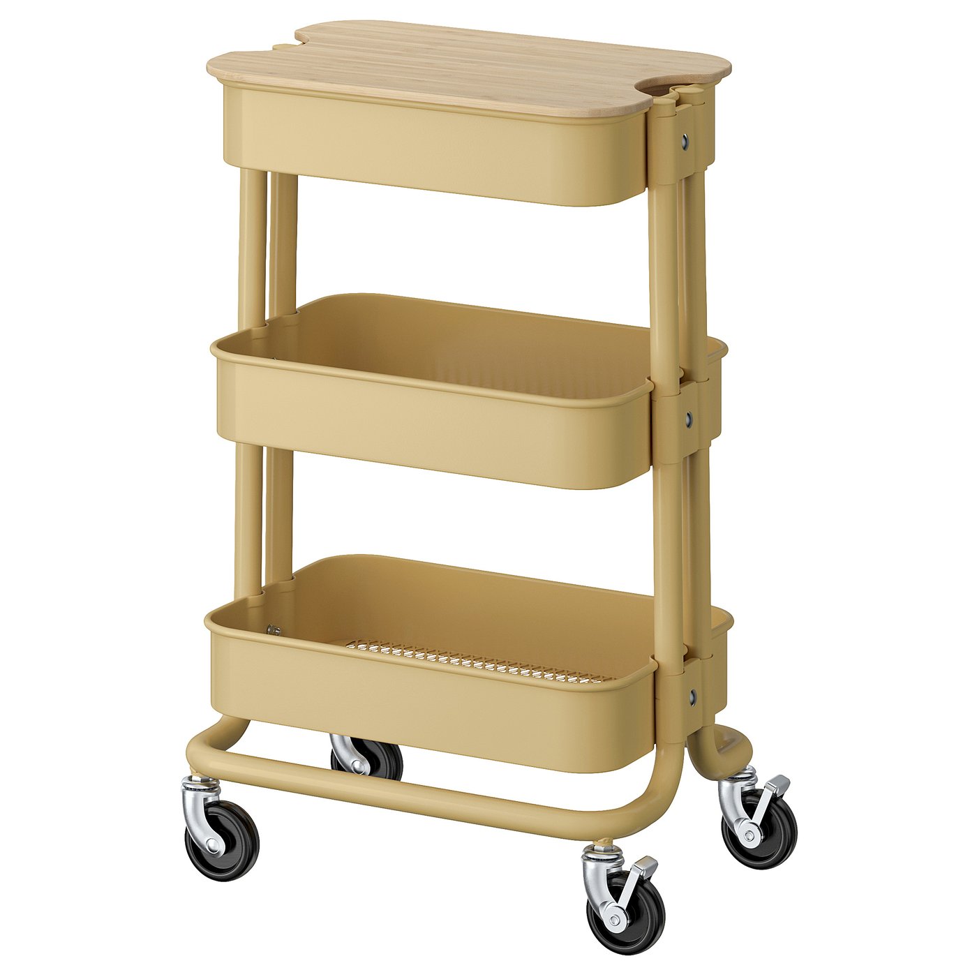 RÅskog / NorrÅva Trolley With Lid - Beige-Yellow 11x15x24 "