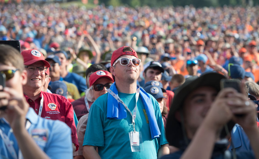 Boy scouts attending Trump's speech.