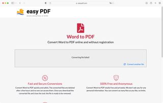 More failures in converting Word to PDF in Easy PDF