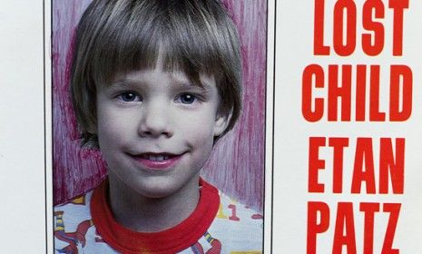 A copy of the original missing child poster of Etan Patz, who disappeared in 1979, and whose case helped spur a more robust national awareness of child abductions.