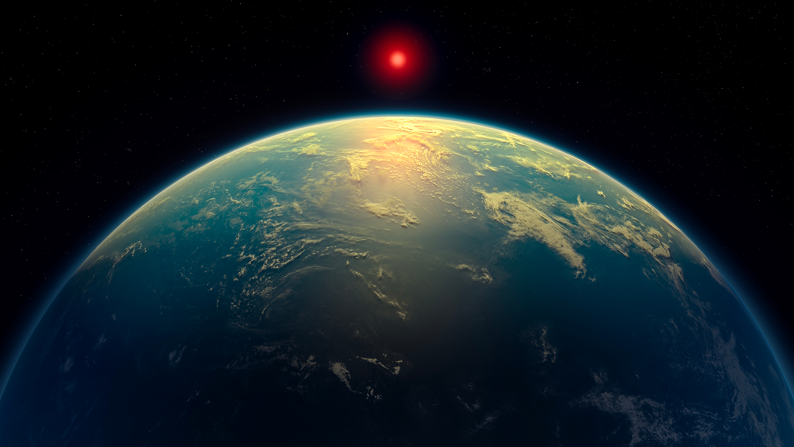 Artist's impression of the exoplanet K2-18b