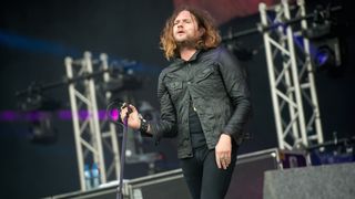 Rival Sons frontman Jay Buchanan onstage at Download Festival.