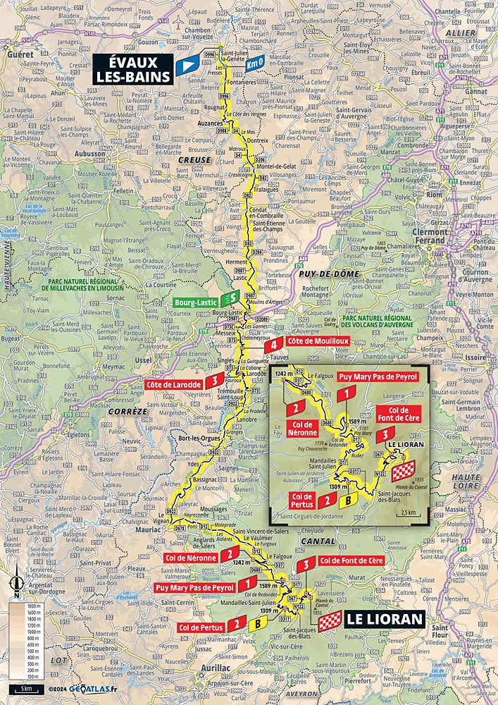 2024 Tour de France maps and profiles
