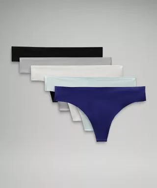 Invisiwear Mid-Rise Thong Underwear *5 Pack