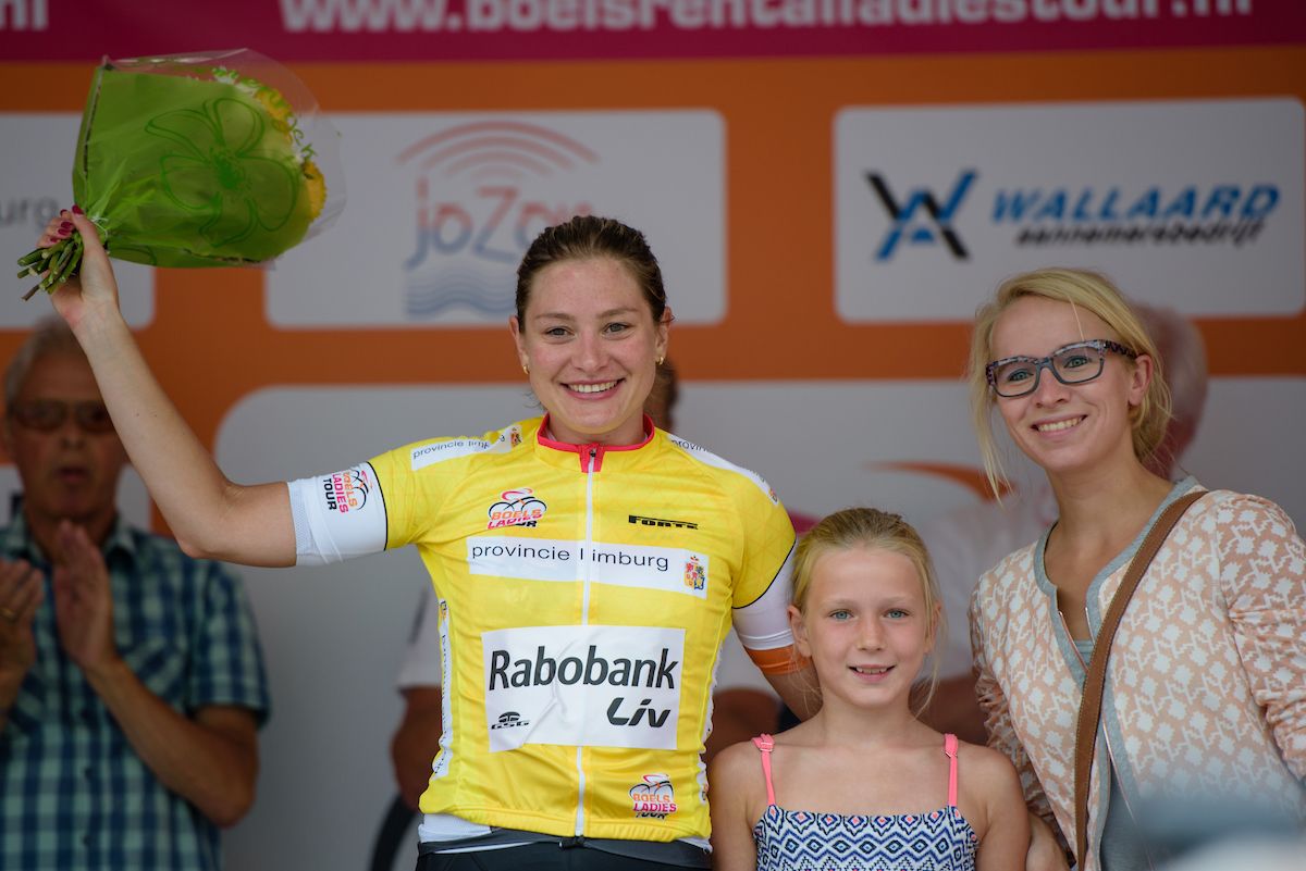 Roxane Knetemann (Rabo Liv) leads the mountain classification